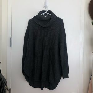 A New Day Gray Cowl Turtleneck Sweater